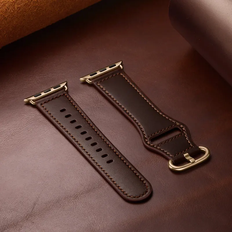 B Ремешок для Apple Watch 40 мм 44 мм 42 мм 38 мм сменный ремешок из натуральной кожи для Apple Watch iWatch Series 5 4 3 2 1 - Цвет ремешка: B