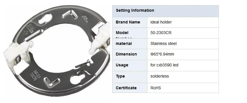 Cree cxb3590 cob с D133mm предварительно Просверленный радиатор Идеальный держатель 50-2303CR адаптер 50-2300AN отражатель