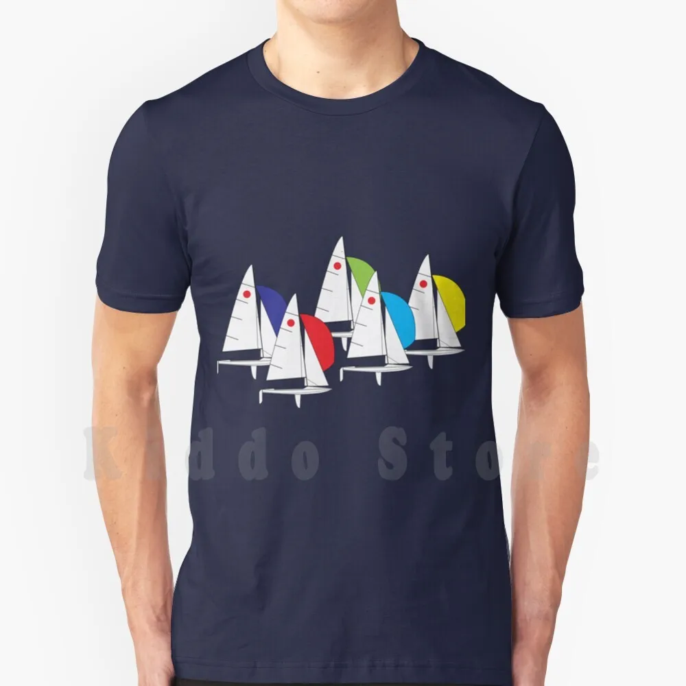 Fireball Barche A Vela Racing T Shirt Fai Da Te Big Size 100% Cotone Barca A Vela Marinaio Regatta Barca A Vela Vela Dingy Beach Sea