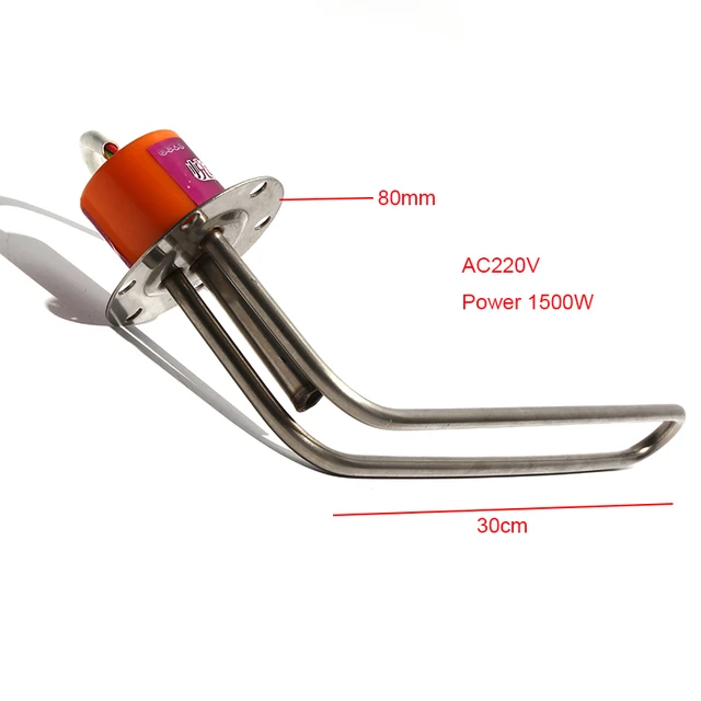 Solar Water Heaters Parts for 80mm Flange Electric Water Heating Element  30CM Tube Length AC220V 1500W - AliExpress