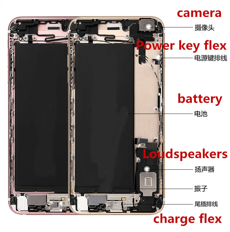 100% оригинал новинка 95% для iphone 6 6S 6plus plus задняя средняя рамка полный Корпус в сборе