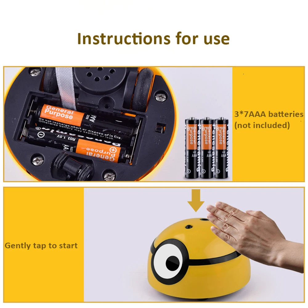

Minion inteligent Escaping Toy Automatic Walk Interactive juguetes For Kids Pets Infrared Sensor Rabbit Pet Supplies Accessories