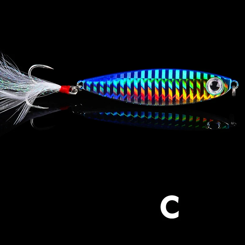 20g 62mm Fishing Baits Colorful Reflection Jigging Attraction Spoon Fish Lures Accessories With Treble Hooks | Спорт и развлечения