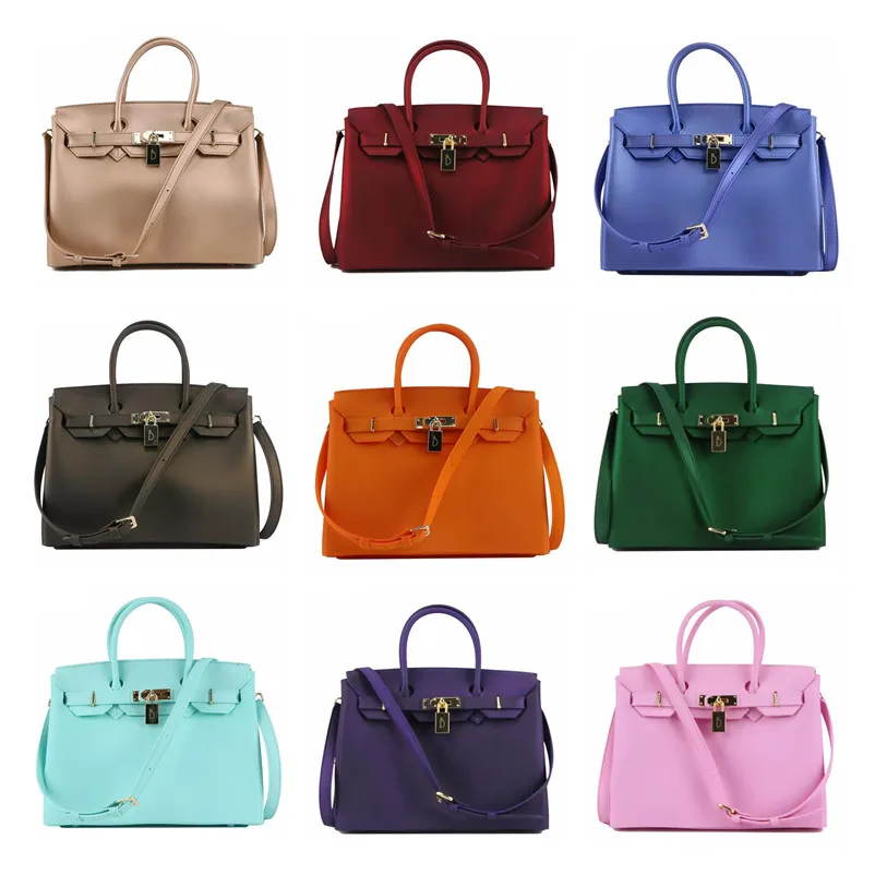 

Just Tao! 30CM size handbags Lady's Large capacity PVC totes Girls summer jelly shoulder bags Woman Beach tote New Bags JTW002-2
