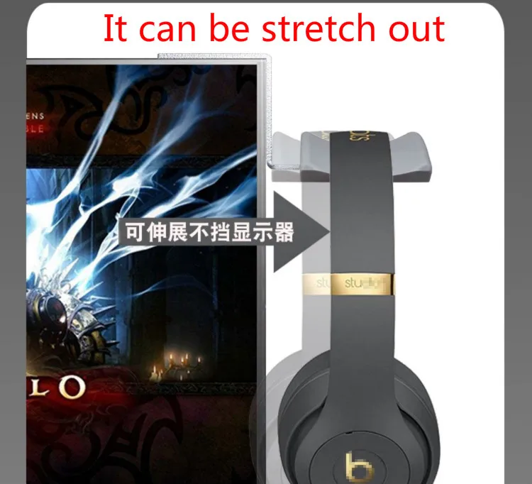 Headphone Holder Headphone Stand For Razer Gaming Earphone Diy Universal Headset Hanger Wall mounted Metal Display Rack New 2PCS