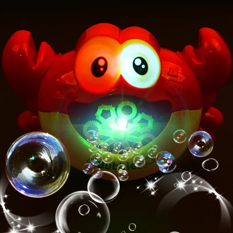 buy Bath Toys Music Crab Bubble Machine Children #039;s Baby Bath Vomit Bubble Electric Children #039;s Toys Bathroom LED Light Plastic Toys