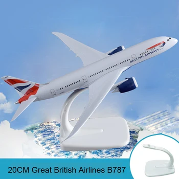 

20cm B787 Great British Airlines Model Boeing 787 Aeronautical England Airbus Metal Model Aviation Souvenir Collection Gift Toys