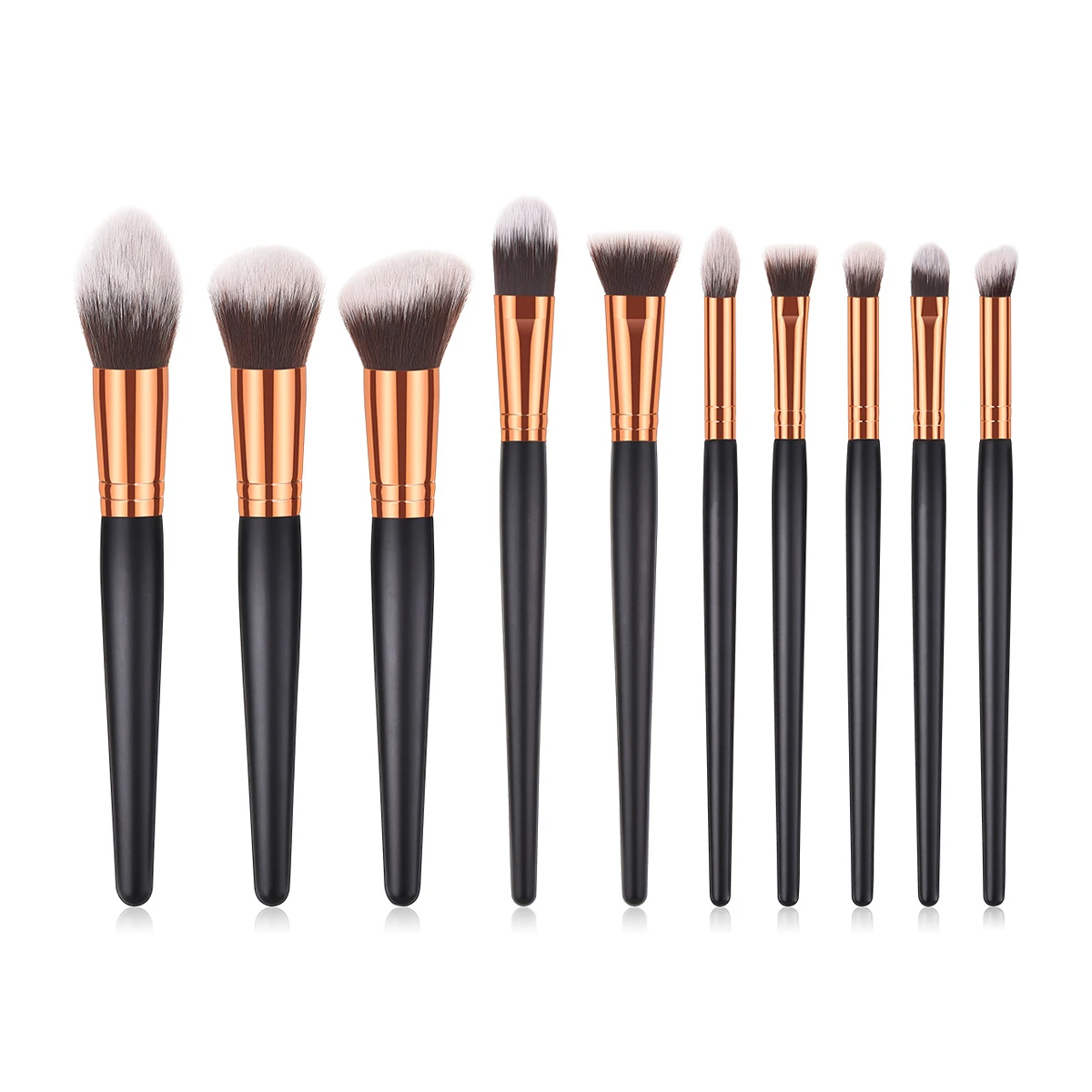 

10pcs Makeup Brushes Set Foundation Blending Contour Eye Shadow Eyelash Fan Face Make up Blush Lip Cosmetics Beauty Brushes Kit