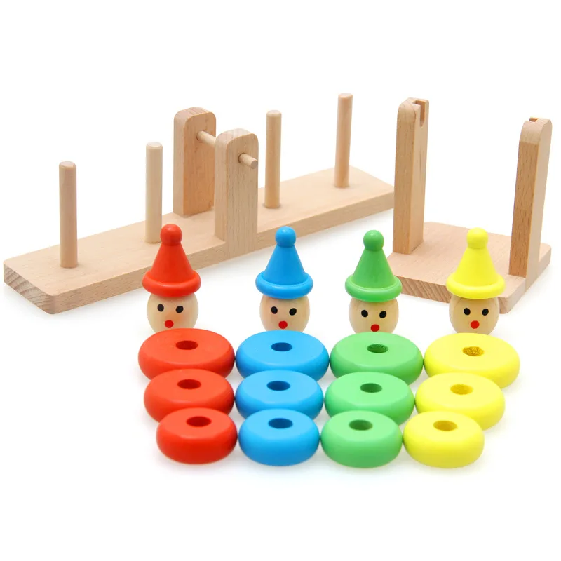  Children's Educational Teaching Aids Clown Block Balance Game Stack Tower Block Toy Game Color Clow - 4000576101034