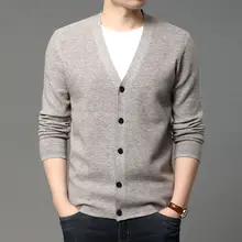 

2021 Cardigan Sweater Men's Spring The New Listing Long Sleeve Solid Color Coat Leisure Tidal Current It Goes With Everything