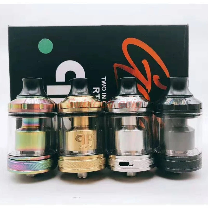 Goede Nieuwe collectie QP Ontwerp GATA RTA tank 24mm diameter 2ML 4ML top Vullen Single Coil Dubbele ring drip voor MTL en DLH RDA RTA RDTA