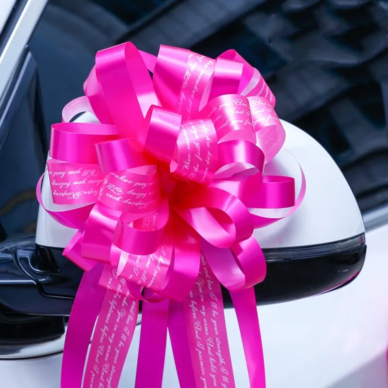 Двухцветные нарисованные Ручные цветы 10 шт 6 см с буквами ручка автомобиля Свадьба Вечеринка комната DIY украшения мода лента бабочка узел - Цвет: C