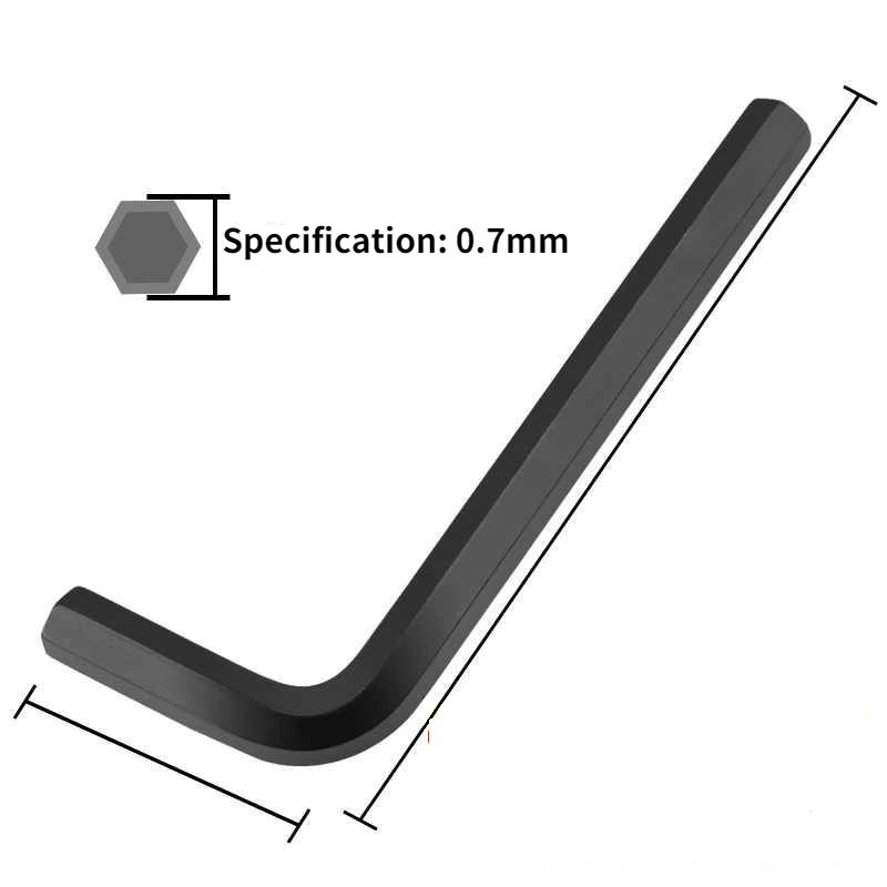 M0.7 M0.9 M1.27 M1.5 M2 M17 L Shaped Hex Keys Allen Key Wrench Black Single Flat head Hexagonal