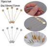 10Pcs gold-plated simulation pearl alloy copper long pin pin DIY lapel dress jewelry making brooch basic jewelry accessories ► Photo 3/6