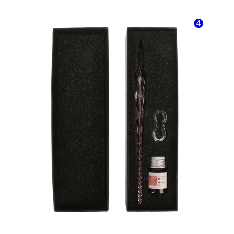 Прямая поставка и набор из кристального стекла Dip Pen, не Углеродистые чернила, авторучка, авторучка, пишущие инструменты Nov.8