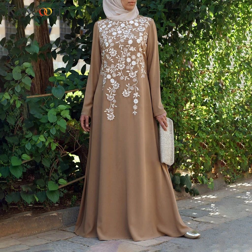 Женское платье KANCOOLD abaya мусульманское модель 5xl турецкий кафтан марокканский