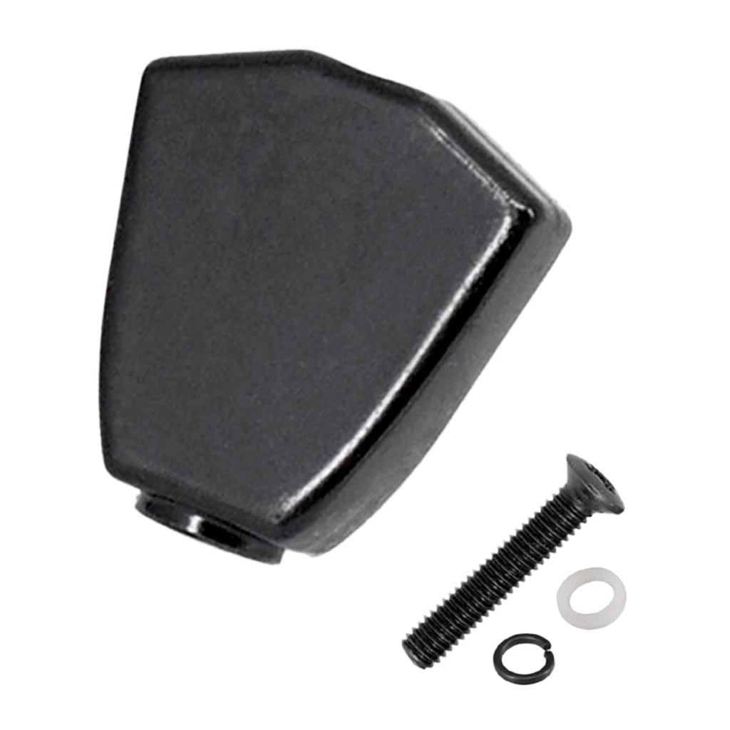 Set of 6 Guitar Tuning Pegs Buttons Replacement Machine Heads Handle Caps, Black