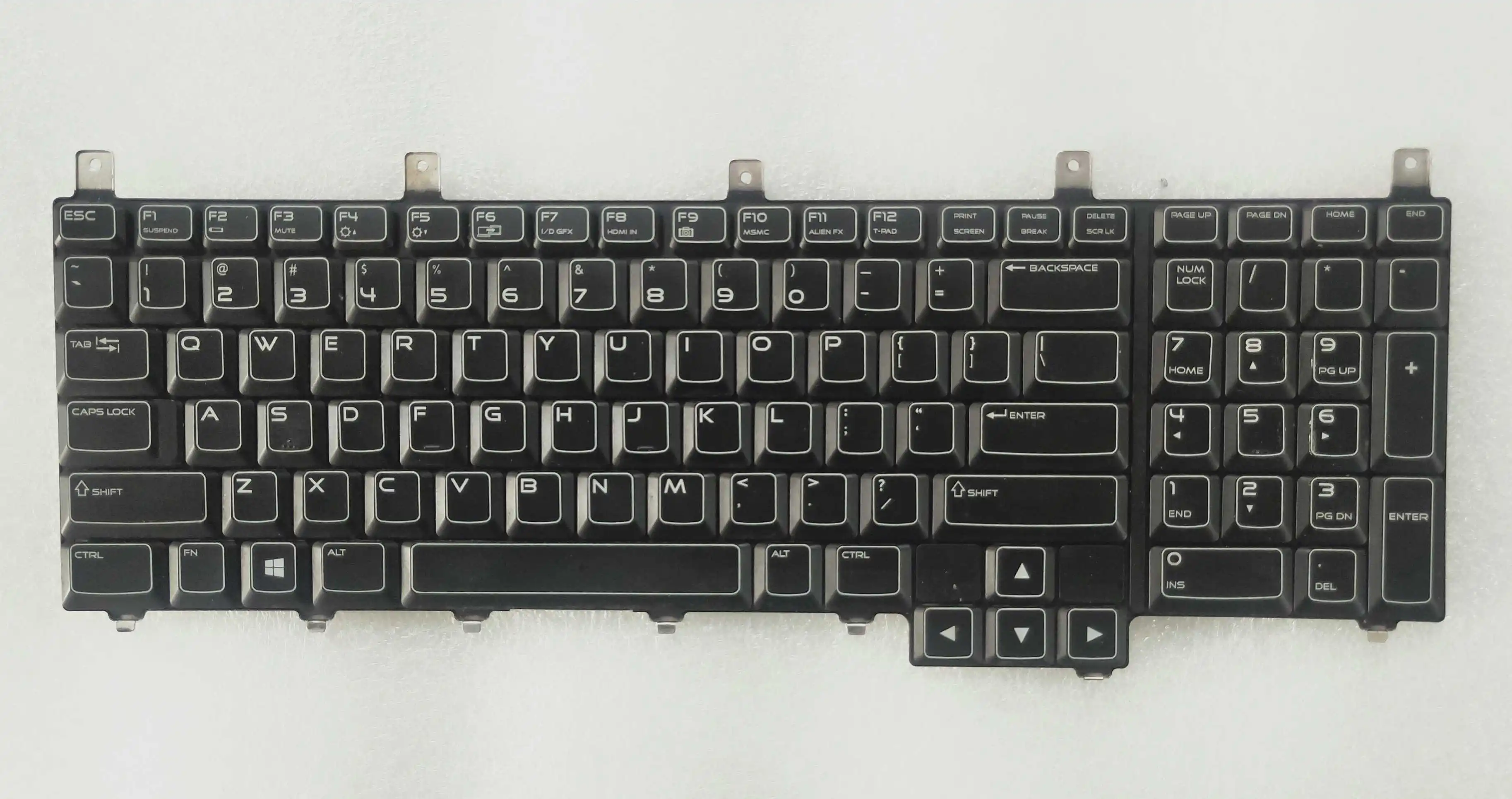 Верхняя клавиатура для Dell Alienware M18X R1 R2 M17X R3 R4 US/UK/Deutsch немецкая зеленая лента |