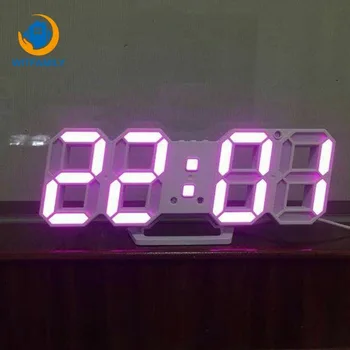 

Small Bedside Alarm Clock 3DLED Digital Clock Explosion Models Electronic Wall Clock Wall Stereo Wall Clock Desktop Clock