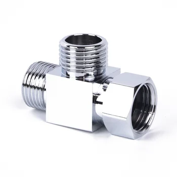 

1x G1/2inch 3-Way T-Adapter Bar Mixer Shower Exposed Valve Tap Shower Diverter Universal Attachment Home Improvement