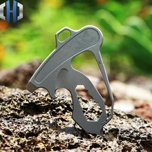 Titanium Alloy Multi-tool Keychain Opener Screwdriver Wrench Outdoor Portable EDC Tools multifunctional outdoor edc tool titanium keychain damascus key hanging waist screwdriver letter opener