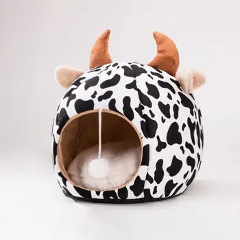 

Pet Cartoon Cave Nest Warm Dogs House Cats Sleeping Bag With Removable Washable Sleeping Mat.