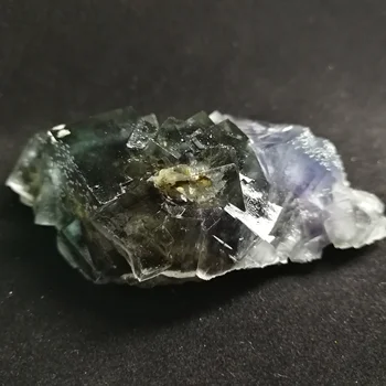 

177.1gNatural dark purple fluorite, crystal mineral crystal specimen