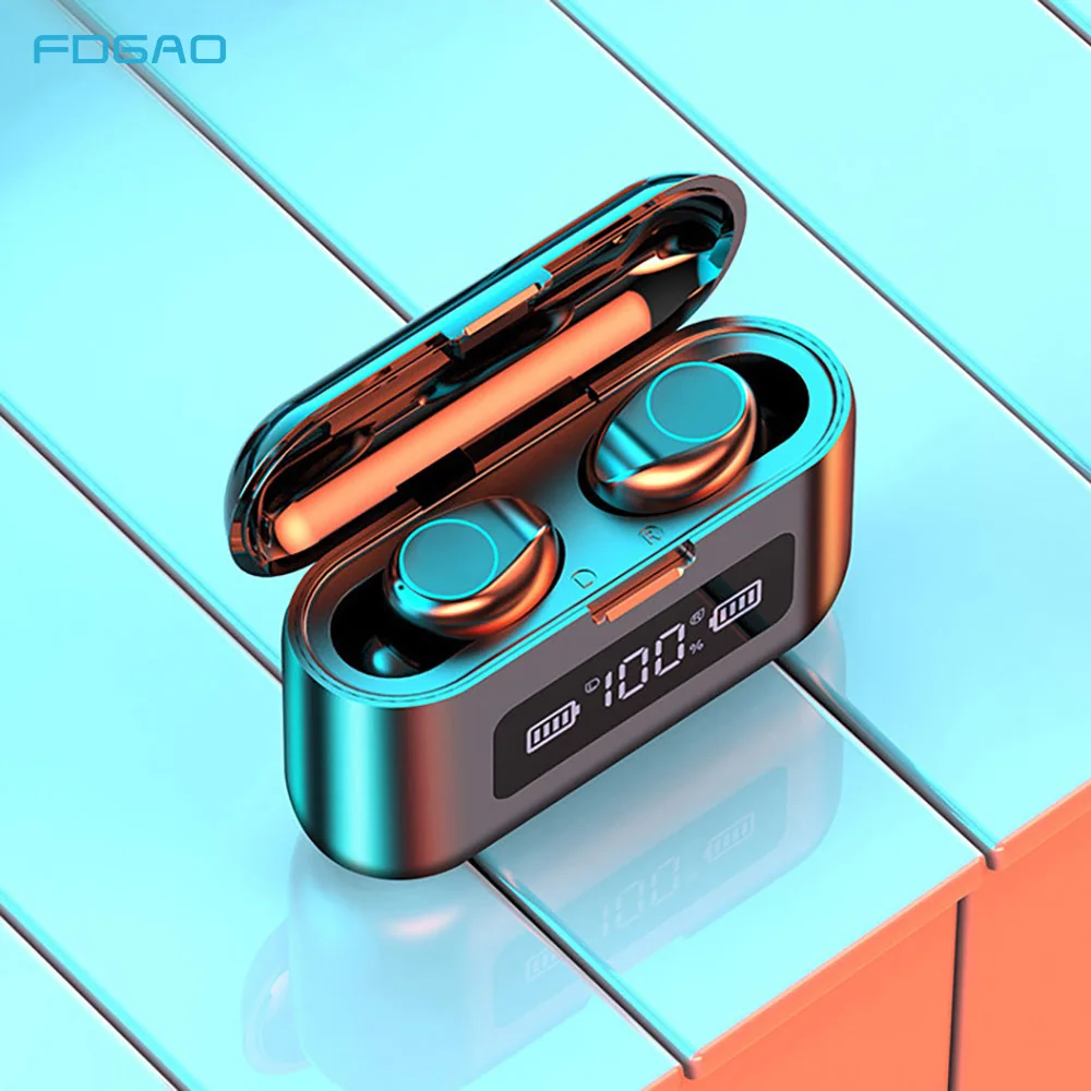 

TWS Bluetooth Earphones with Microphone Touch Control Wireless Headphones HIFI Mini In-ear Earbuds Sport Running Heasets HD Call