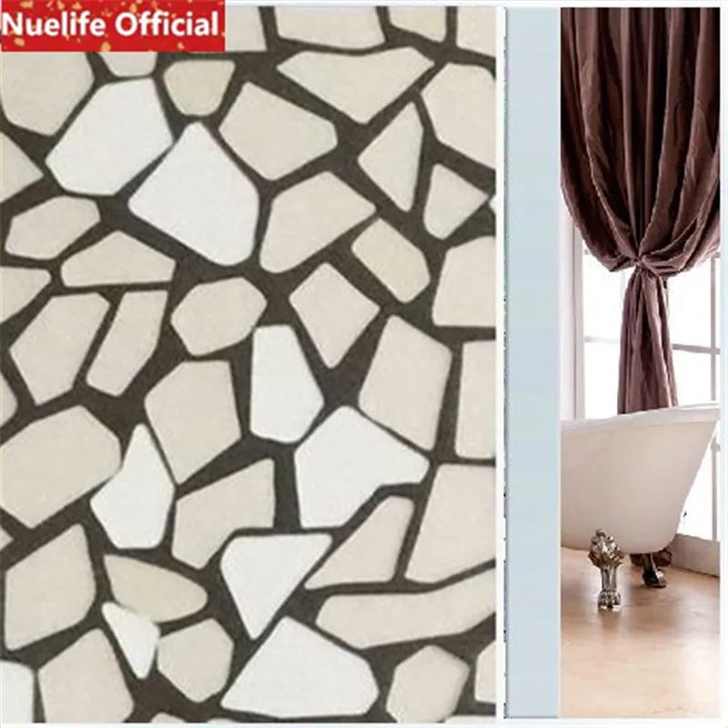 Черно-белая каменная цветная пленка «замороженное стекло», гостиная, спальня, магазин, Офисная ванная, непрозрачная, самоклеящаяся пленка для окон