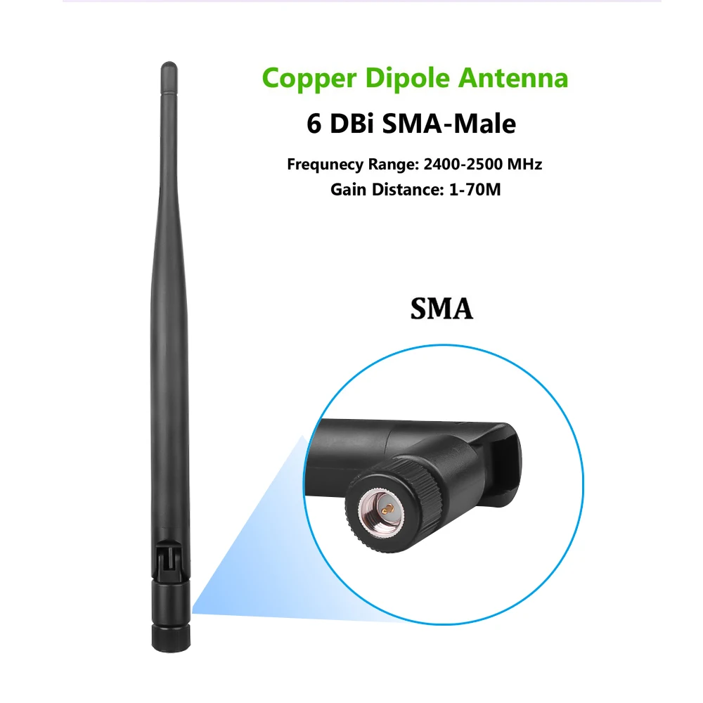kebidumei 5dBi Aerial SMA Wireless Router WiFi Antenna 2.4GHz 802.11b/g For Mini PCI U.FL IPX to SMA Male Pigtail Cable