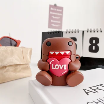 

Cartoon Cute Domo kun 3D Case For AirPods 1 2 pro Charging Box Soft Silicone Wireless Bluetooth Earphone protective Cover Coque