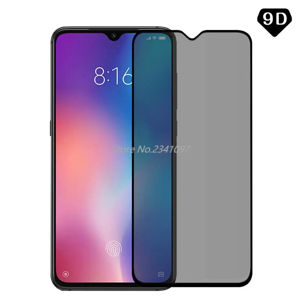 9D полное покрытие надежное закаленное стекло для Xiaomi CC 9 Анти-шпион Экран