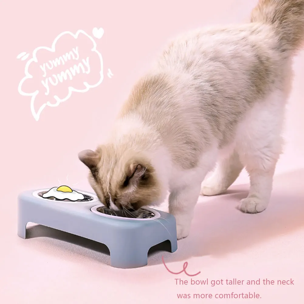 Dog Double Bowl Puppy Food Water Feeder Cute Stainless Steel Pets Drinking Dish Feeder Pets Supplies 1 Dog Double Bowl Puppy Food Water Feeder Cute Stainless Steel Pets Drinking Dish Feeder Pets Supplies 3