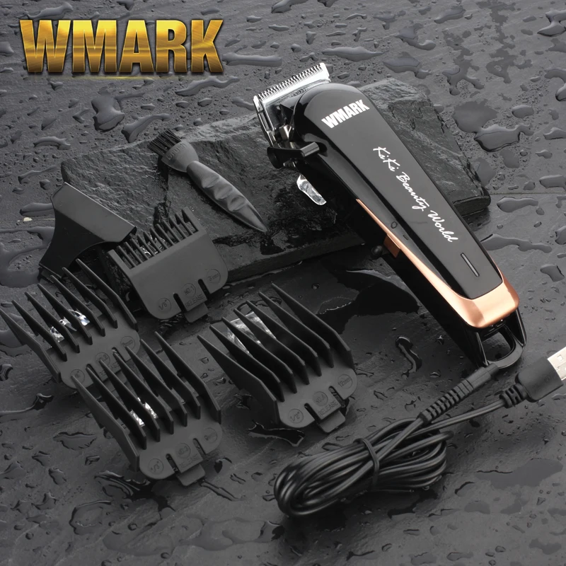 Vente WMARK NG 103 professionnel sans fil coupe cheveux tondeuse 6500 7000 tr min tondeuse à cheveux réglable levier de coupe 10W puissance