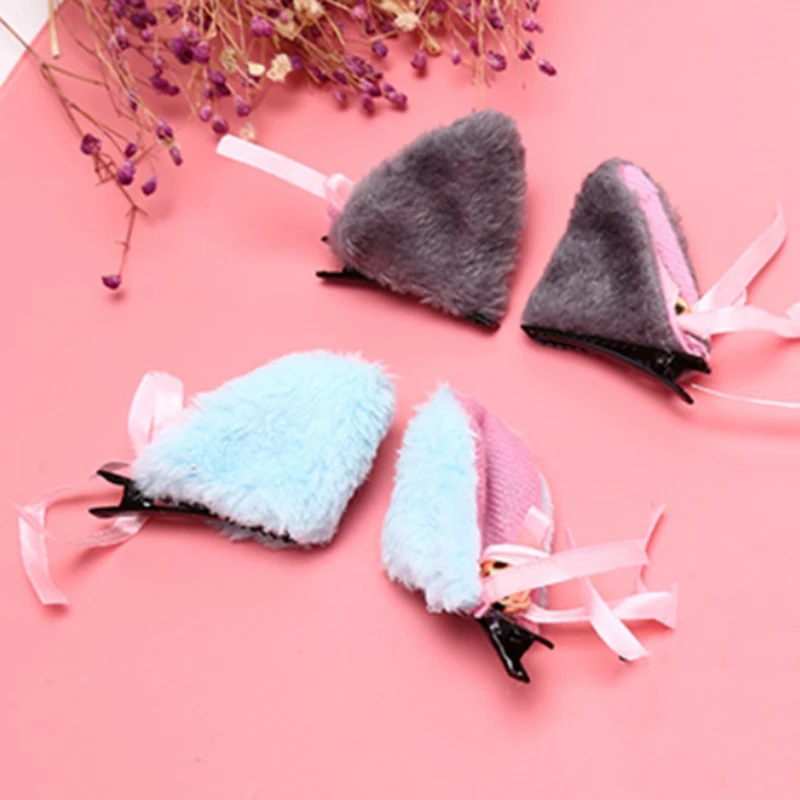 

Hair Cat Ear Hair Clips For Women Cosplay Cat Ears With Bell Hair Clip 1Pair Party Costume Cat Ear Hair Clip Halloween Gift