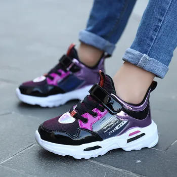 

2020 New Kids Shoes Girls Casual Shoes Fashion Leather Waterproof Children Sneakers Outdoor Comfortable Students Running Sneaker