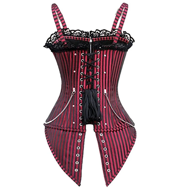 Corset Bustier Top Waist Corset Lace Lingerie Lace Corset Women Corset Sexy Lace Low-cut Zip Bustier Sling vest Punk Rock Style Gothic Clothes Body Shaper Slimming Corselet corset bustier top,waist corset,lace lingerie,lace corset