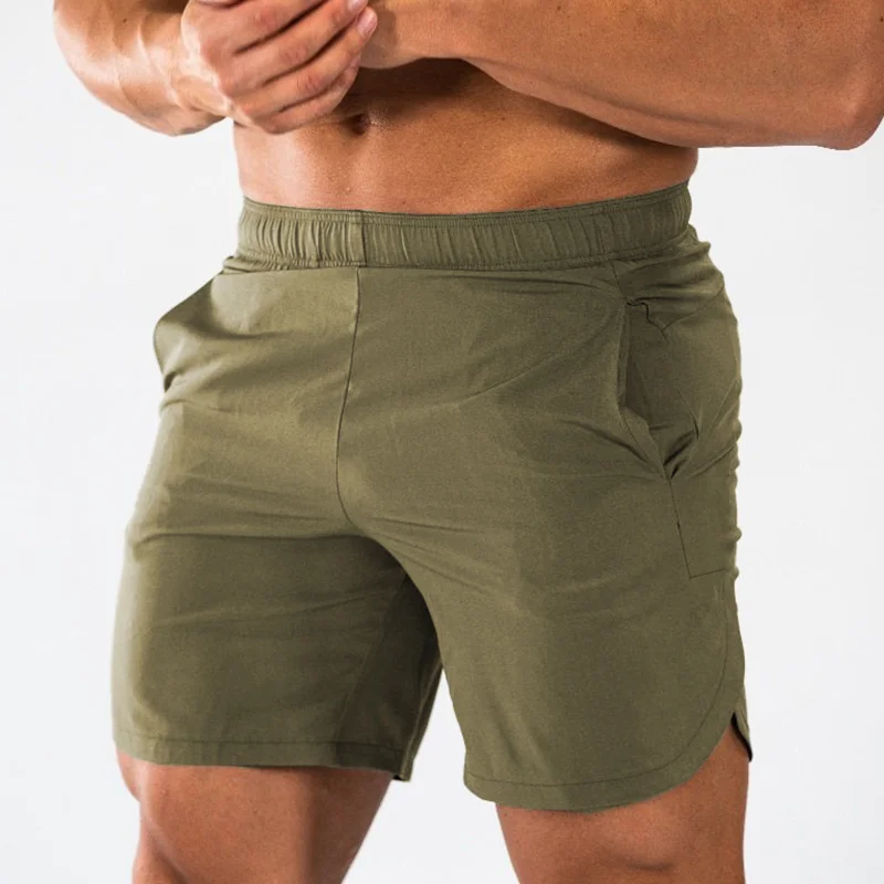 

New Quick Dry Fitness Bodybuilding Short Pants Sport Homme Gym Training Shorts Beach Running Shorts Men Solid Sports Clothing