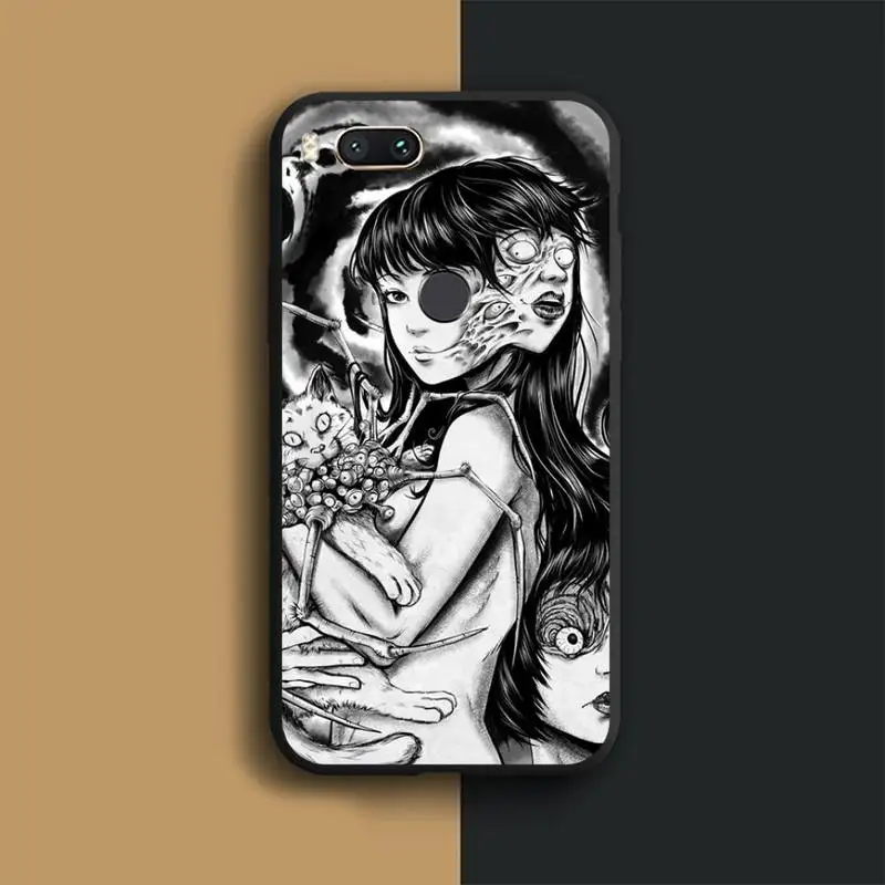 xiaomi leather case cosmos blue Junji Ito Tees Horror Phone Case For Xiaomi Redmi note 8 9 pro 7 8T 9A 9S K20 xiaomi leather case handle Cases For Xiaomi