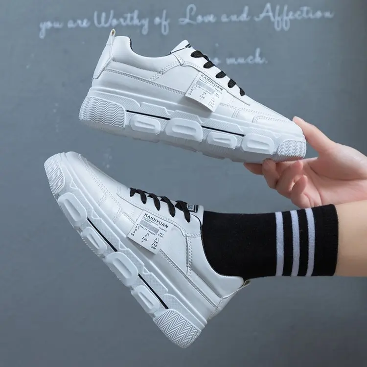 

Versatile White Shoes Women's 2020 Spring New Style Students Shoes Women's Korean-style Extra High Breathable INS Casual Shoes W