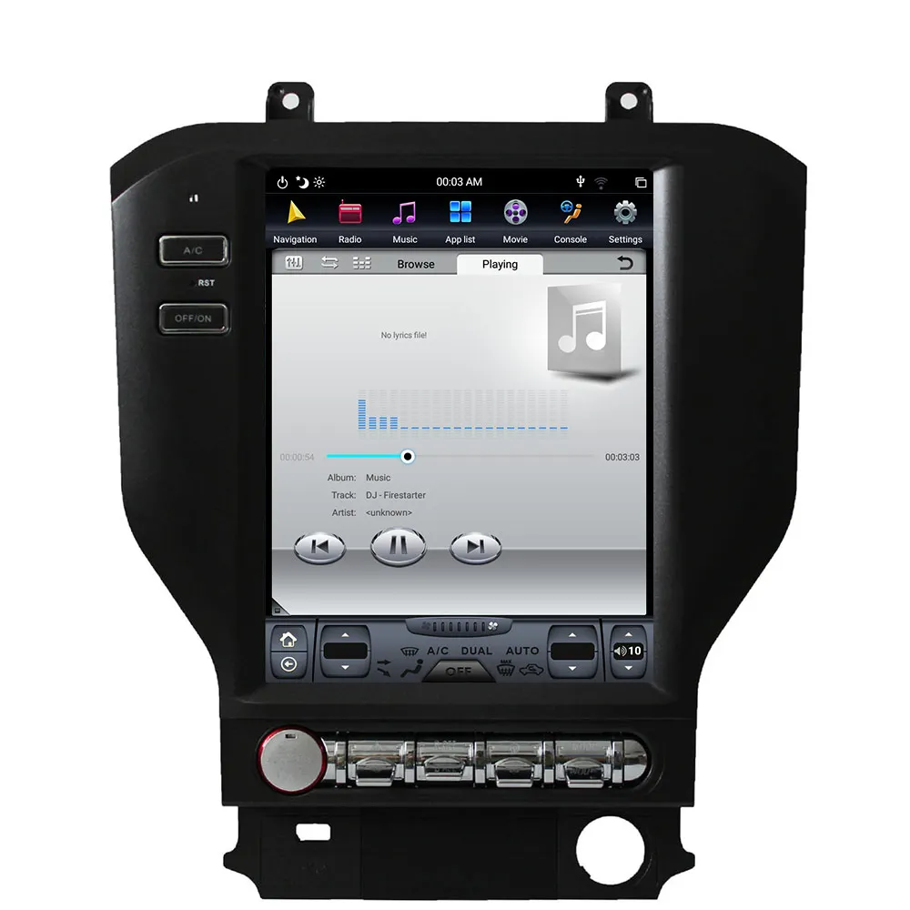 Android 9.0 Tesla style 10.4″ Vertical screen Car GPS Navigation For Ford Mustang-2019Head Unit Multimedia radio Player