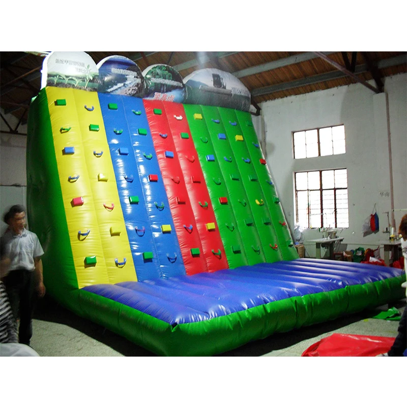 High Quality PVC Inflatable Climbing Wall Rock-Climbing Inflatable Bouncer For Outdoor Sports Game With Free Air Blower