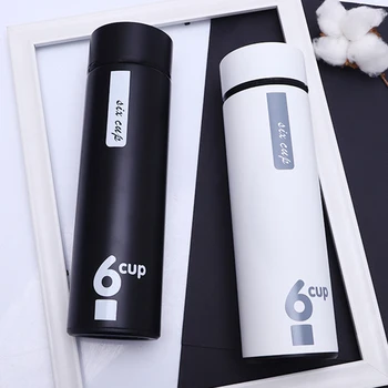 

500ml Thermos Couple Portable Large Capacity 304 Stainless Steel Vacuum Flask Bottle Travel Mug Water Vacuum Cup Drink Bottle