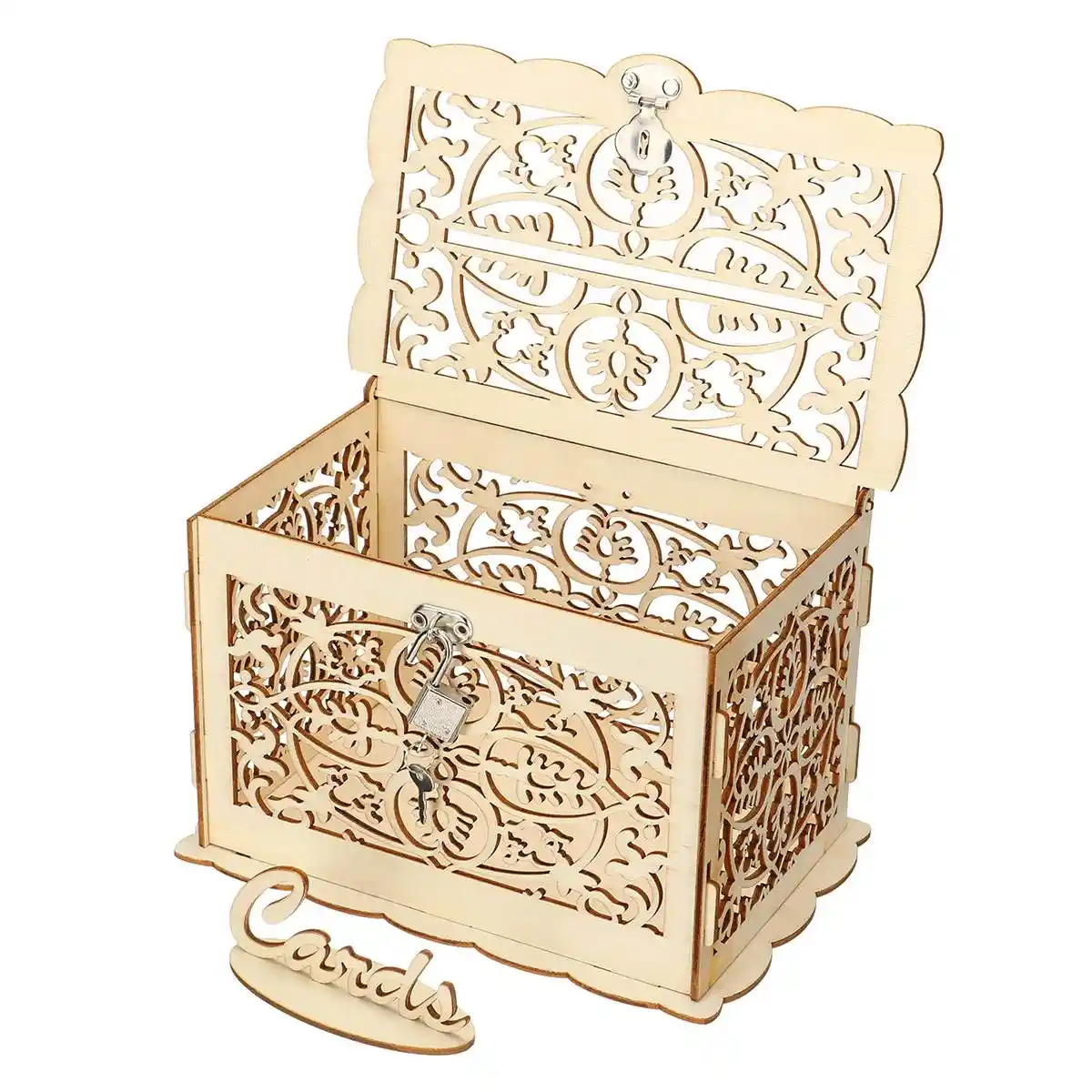 Rustic Wedding Card Box Diy Wedding Gift Card Holder Wooden Money
