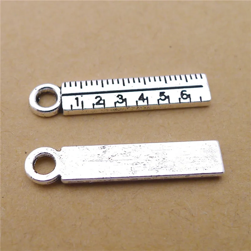 200Pcs/lot Antique Silver Ruler Charms 5x24MM Handmade DIY | Украшения и аксессуары