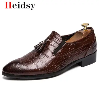 

Ltalian Design Formal Leather Shoes For Men Leather Shoes With Pointed Toe Crocodile Pattern Luxury Man Wedding Dress Oxfords
