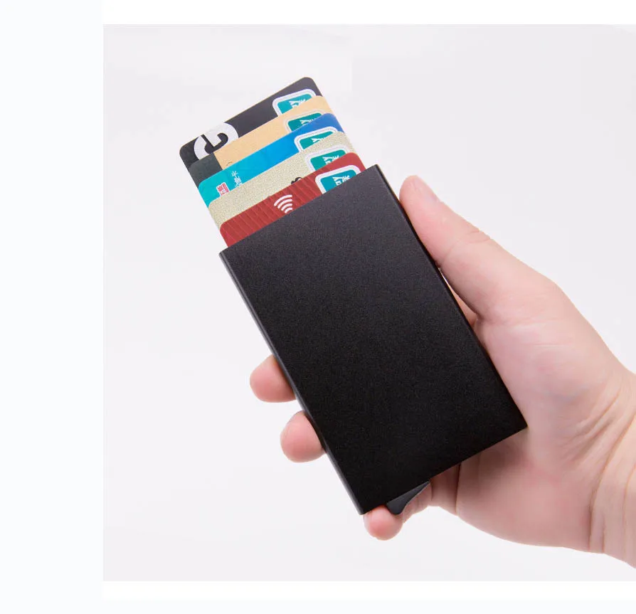 BISI GORO металлический корпус для Карт RFID блокирующий держатель для карт тонкий высококачественный кошелек цветной кошелек мини кредитный держатель для карт