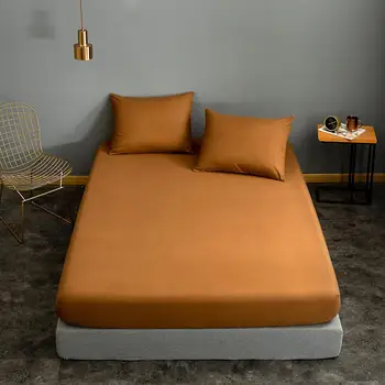 

Super soft solid fitted sheet king queen full twin single double Mattress Cover with all-around Elastic Rubber Band Bed Sheet