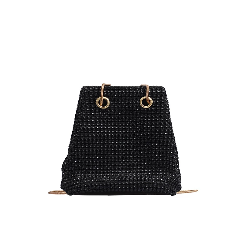 

Net red bucket bag female messenger bag 2022 spring and summer new fashion trend atmosphere tide Korean version bright diamond c
