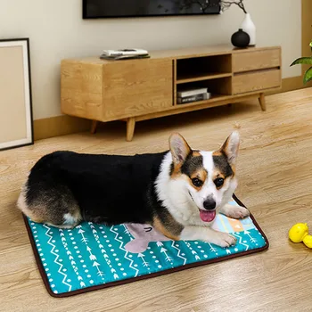 

Summer Dog Cat Ice Pad Anti-bite Cooling Mat Ice Silk Mats Cartoon Pet Moisture-Proof Cooler Mattress Seat Cushion Pet Supplies